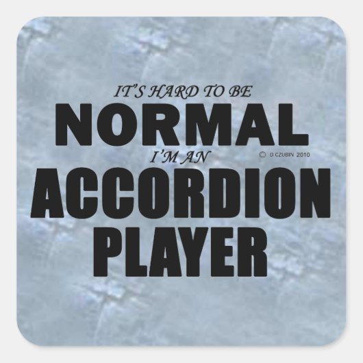 Normale Sticker Accordion Player Square (Voorkant)