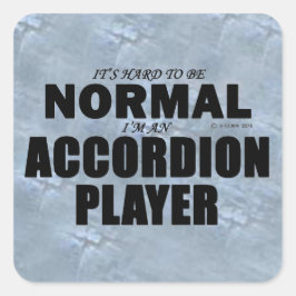 Normale Sticker Accordion Player Square