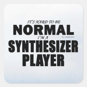 Normale Sticker Synthesizer Player Square