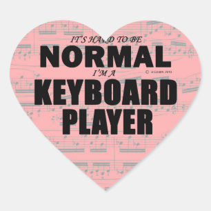 Normale Sticker voor het hart van toetsenbordspele