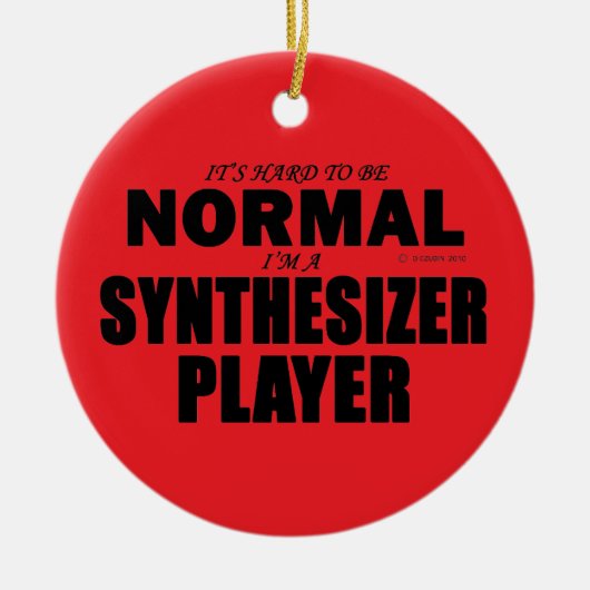Normale Synthesizer Player Keramisch Ornament (Voorkant)