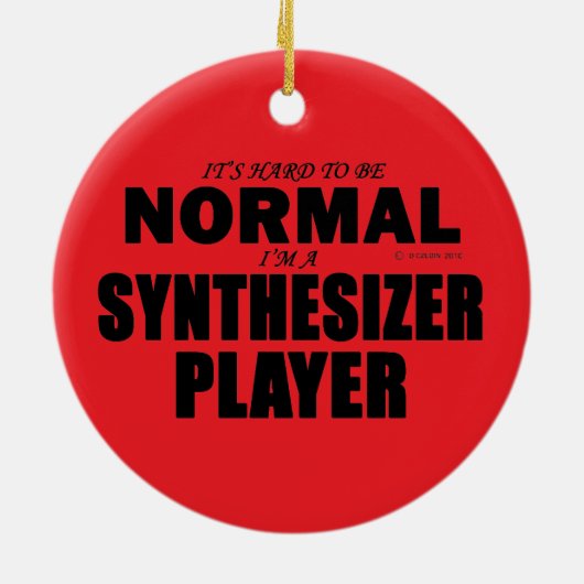 Normale Synthesizer Player Keramisch Ornament (Achterkant)
