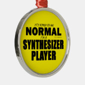 Normale Synthesizer Player Metalen Ornament (Rechts)