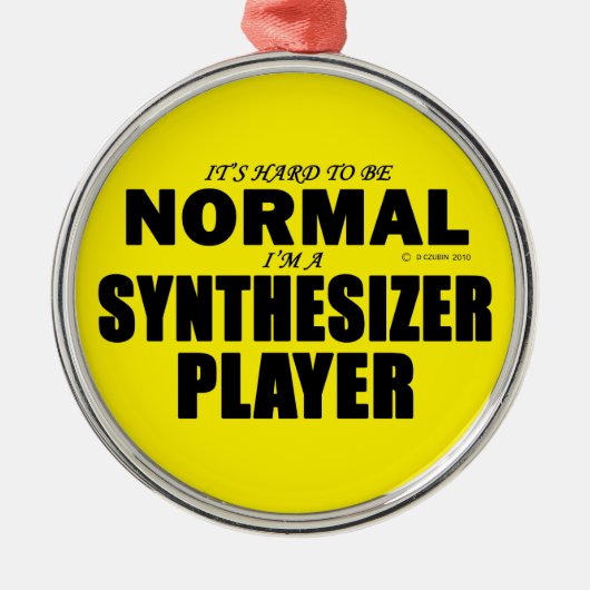 Normale Synthesizer Player Metalen Ornament (Voorkant)