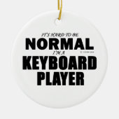 Normale toetsenbordspeler keramisch ornament (Voorkant)