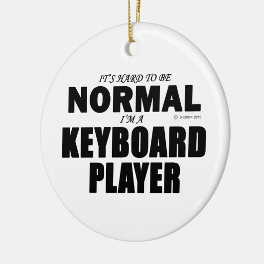 Normale toetsenbordspeler keramisch ornament (Links)