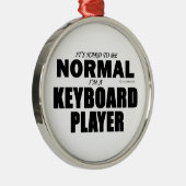 Normale toetsenbordspeler metalen ornament (Rechts)