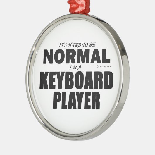 Normale toetsenbordspeler metalen ornament (Links)