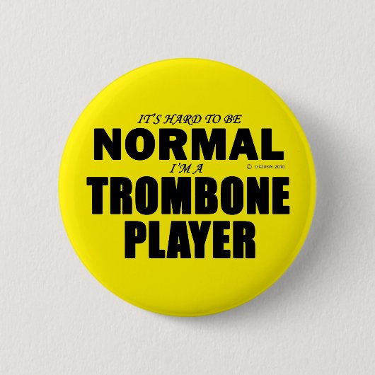Normale Trombone Player Ronde Button 5,7 Cm (Voorkant)