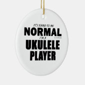 Normale Ukulele Player Keramisch Ornament (Rechts)