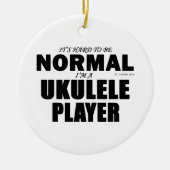 Normale Ukulele Player Keramisch Ornament (Voorkant)