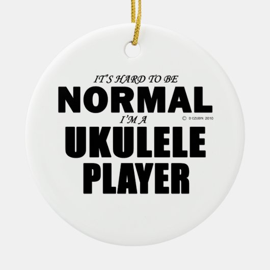 Normale Ukulele Player Keramisch Ornament (Voorkant)