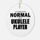 Normale Ukulele Player Keramisch Ornament (Links)