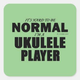 Normale Ukulele Player Square Sticker