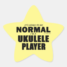 Normale Ukulele Player Star-Sticker