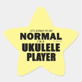 Normale Ukulele Player Star-Sticker Ster Sticker