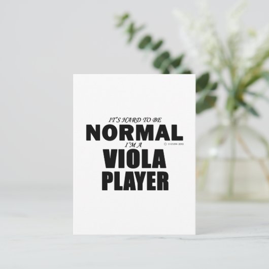 Normale Viola Player Briefkaart (Staand voorkant)
