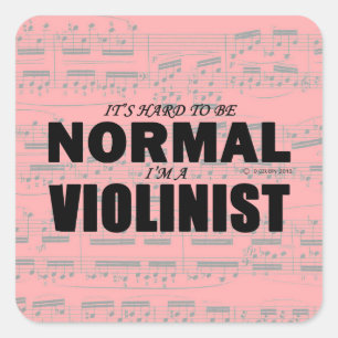 Normale Violinist Square Sticker