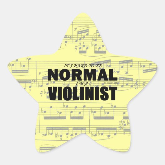 Normale Violinist Star-Sticker Ster Sticker (Voorkant)