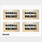 Normale Violinistische rechthoekige Sticker (Vel)