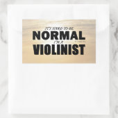 Normale Violinistische rechthoekige Sticker (Tas)