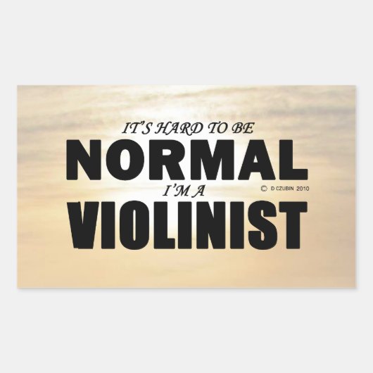 Normale Violinistische rechthoekige Sticker (Voorkant)