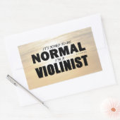 Normale Violinistische rechthoekige Sticker (Envelop)