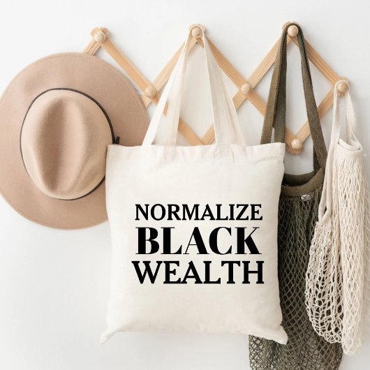 Normaliseer Black Wealth Empowerment Canvas tas