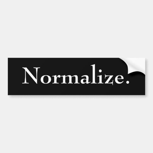 Normaliseer Bumpersticker - Gepersonaliseerd (Voorkant)