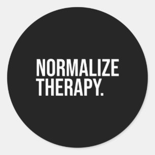 Normaliseer de therapeutische indicatie mentale ge ronde sticker