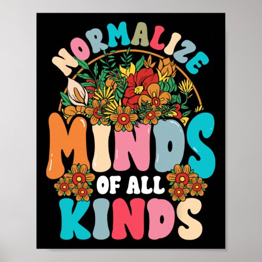 Normaliseer geesten van alle soorten autisme bewus poster (Voorkant)