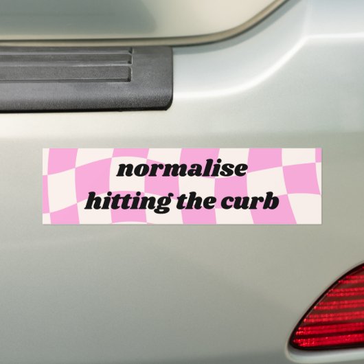 Normaliseer het raken van de stok - grappige bumpe bumpersticker (Op auto)