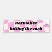 Normaliseer het raken van de stok - grappige bumpe bumpersticker (Voorkant)