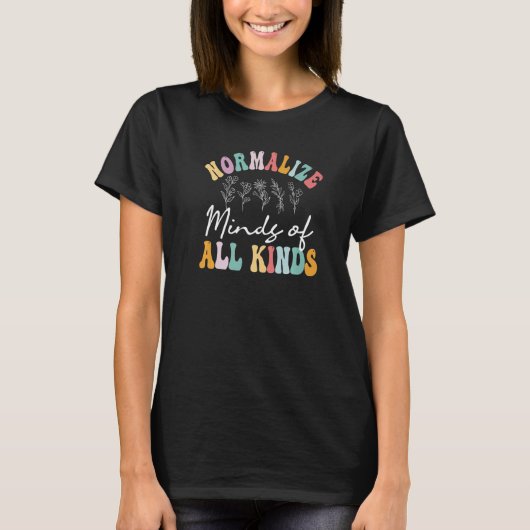 Normaliseer Minds van Al Vormen Autisme Bewustheid T-shirt (Voorkant)