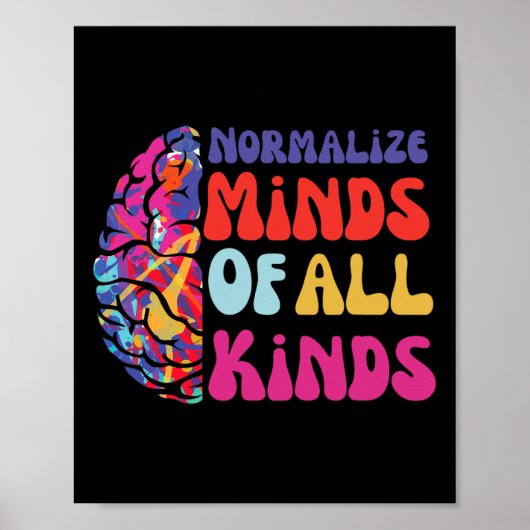 Normaliseer Minds van alle soorten Autisme Bewusth Poster (Voorkant)