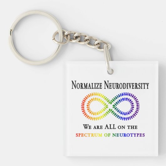 Normaliseer Neurodiversiteit Sleutelhanger (voorkant)