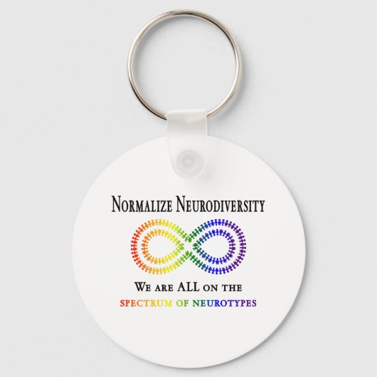 Normaliseer Neurodiversiteit Sleutelhanger (Voorkant)