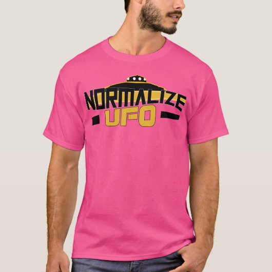 Normaliseer Ufo Met Ufo Vliegen T-shirt (Voorkant)