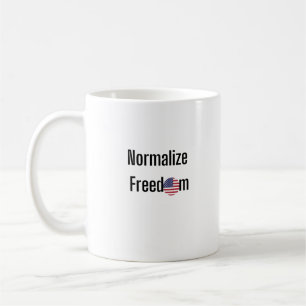 Normaliseer vrijheid koffiemok