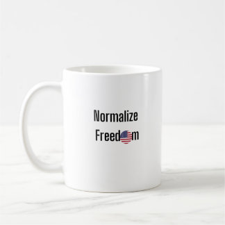 Normaliseer vrijheid koffiemok