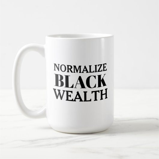 Normaliseren Black Wealth Coffee Mok (Links)