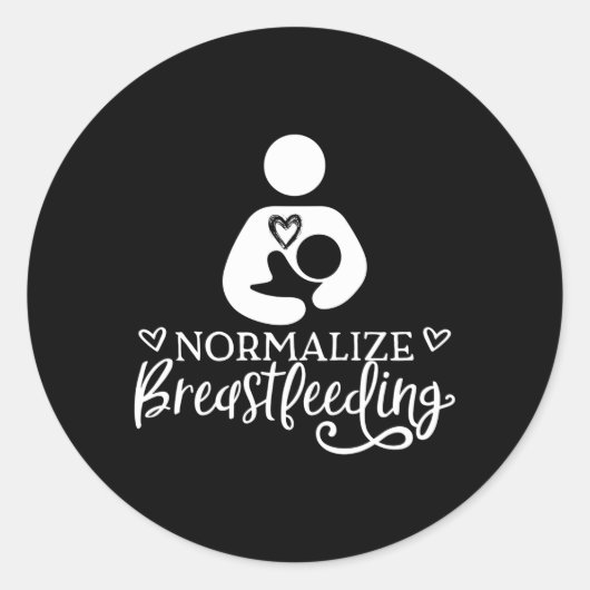 Normaliseren Borstvoeding Ondersteuning Verpleegmo Ronde Sticker (Voorkant)