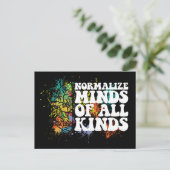 Normaliseren Minds of All Soorten Autisme Awarenes Briefkaart (Staand voorkant)