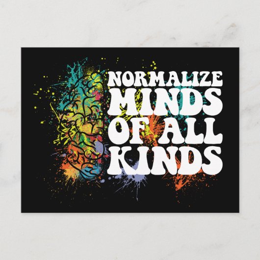 Normaliseren Minds of All Soorten Autisme Awarenes Briefkaart (Voorkant)
