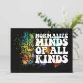 Normaliseren Minds of All Soorten Autisme Awarenes Kaart (Staand voorkant)