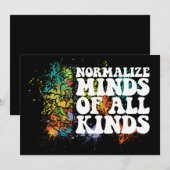 Normaliseren Minds of All Soorten Autisme Awarenes Kaart (Voorkant / Achterkant)