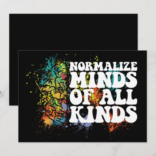 Normaliseren Minds of All Soorten Autisme Awarenes Kaart (Voorkant / Achterkant)