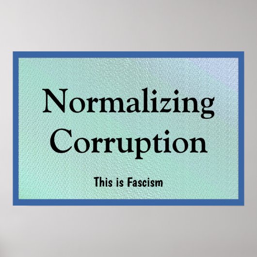 Normalisering van Corruptie Poster (Voorkant)