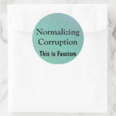 Normalisering van Corruptie Ronde Sticker (Tas)