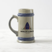 Normaliteit sluit me uit (Humor statistieken) Bierpul (Links)
